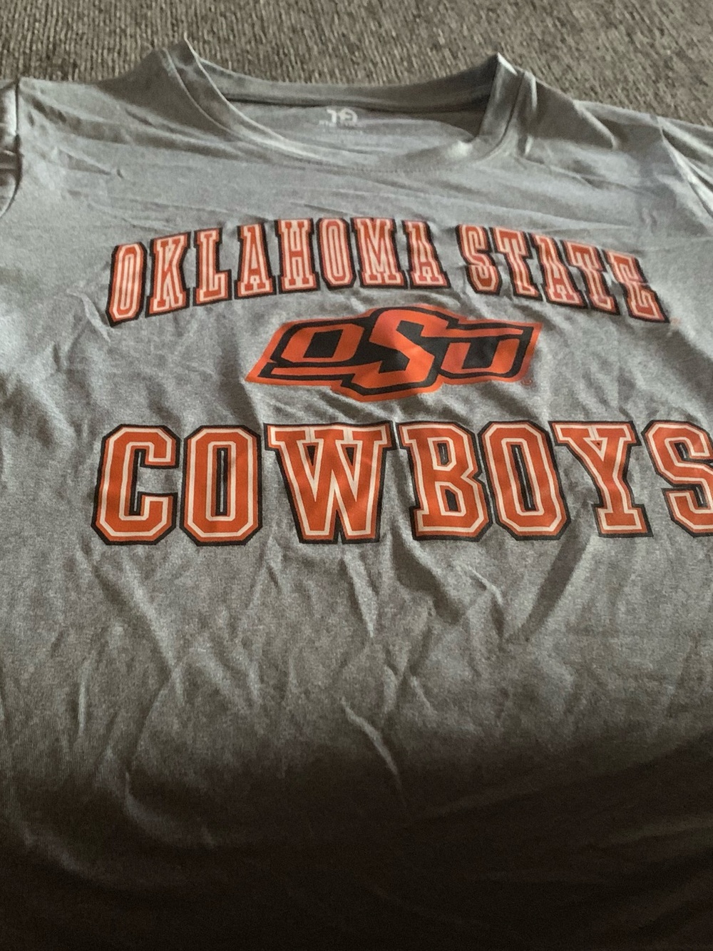Oklahoma State Cowboys Kids Gray & Orange Short Sleeve Tee